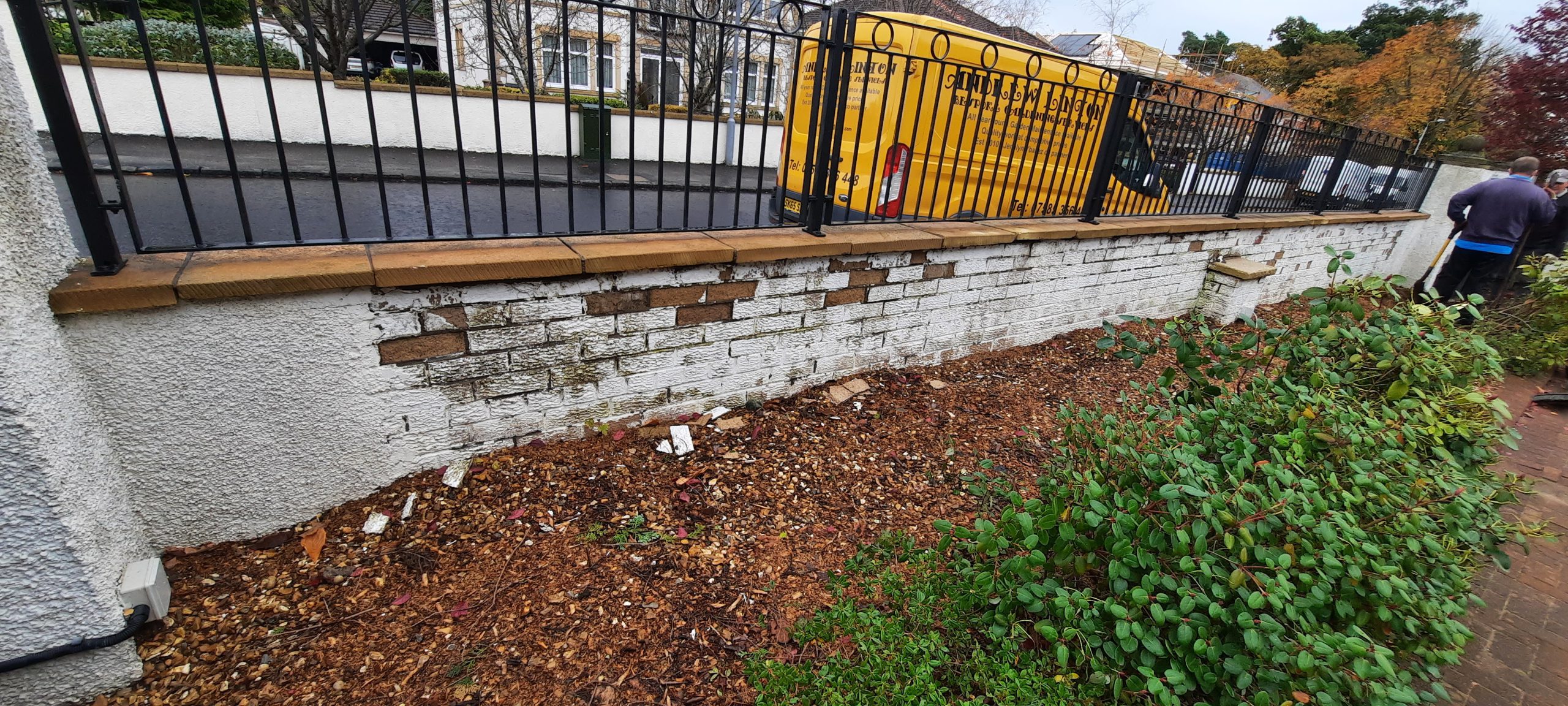 Insulation Edinburgh under new garden wall coating