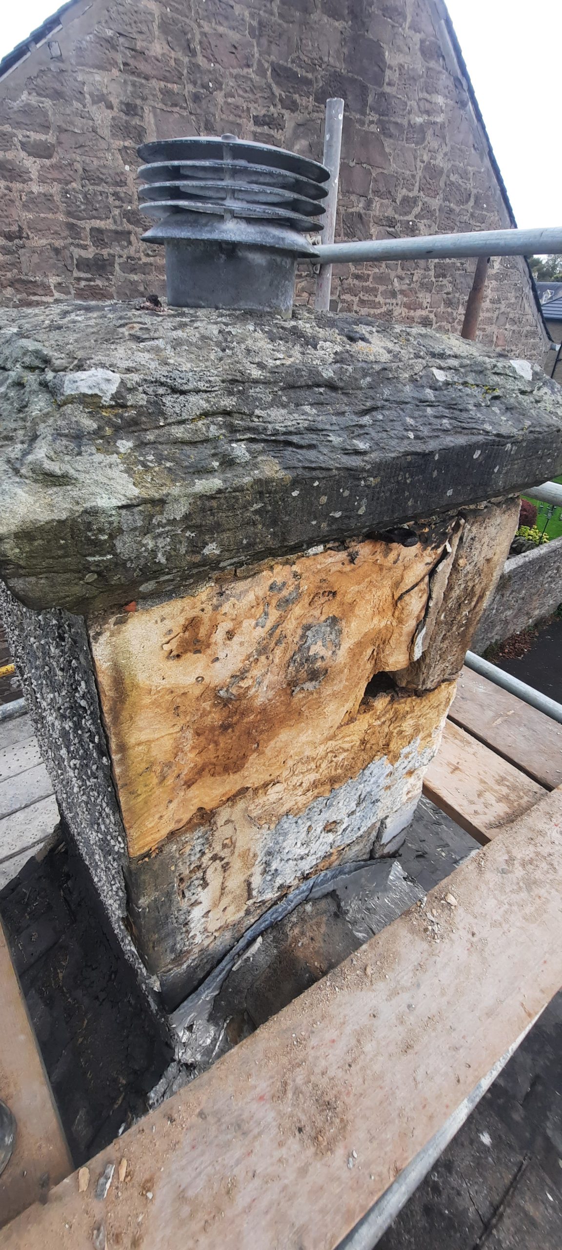 external wall insulation Edinburgh around chimney base