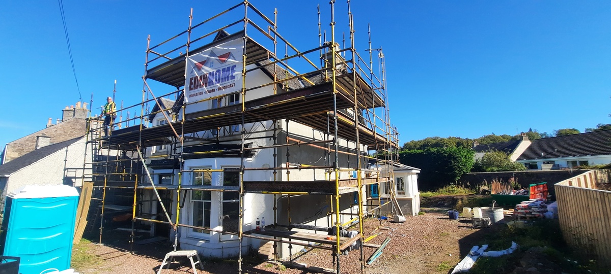 solid wall insulation Edinburgh on large multi-storey home