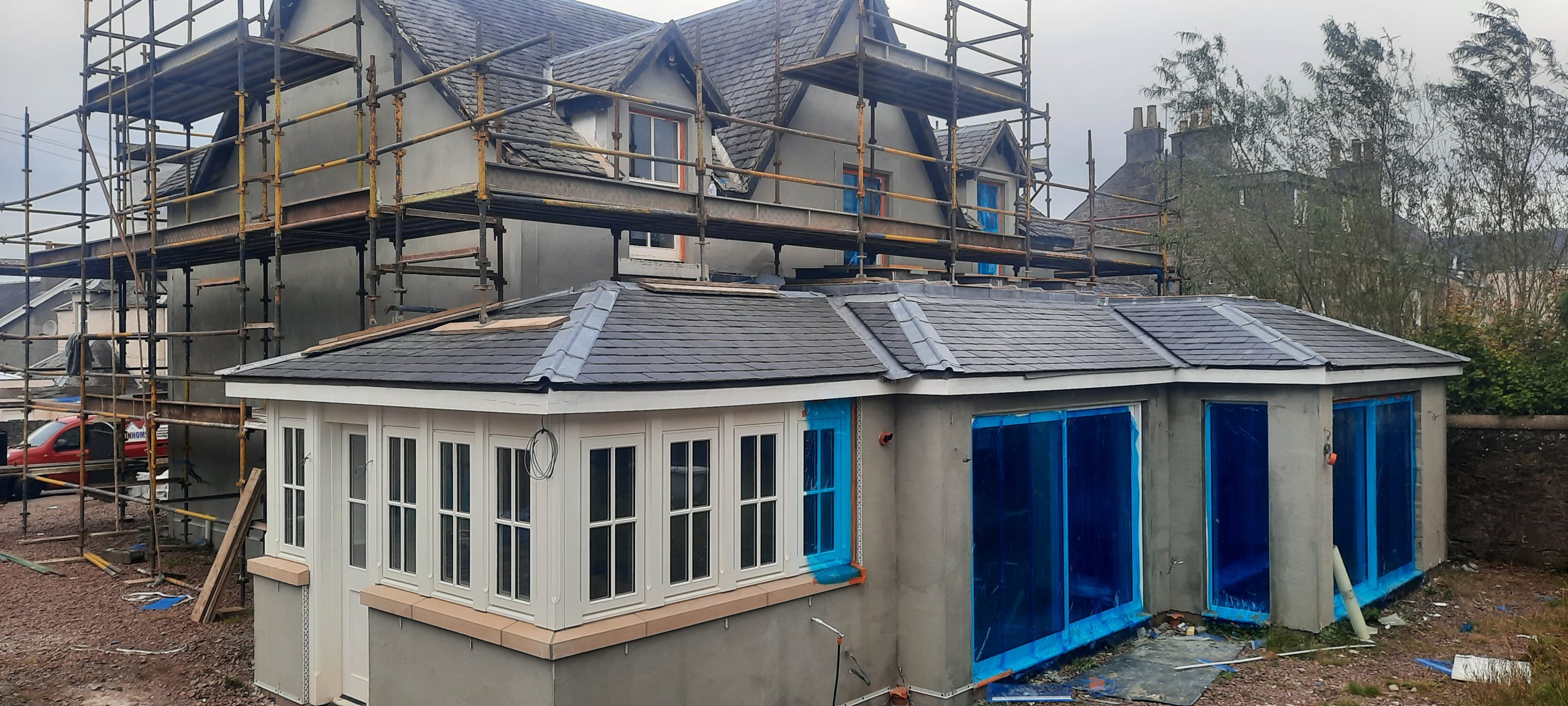 solid wall insulation Edinburgh for upgraded garden extension