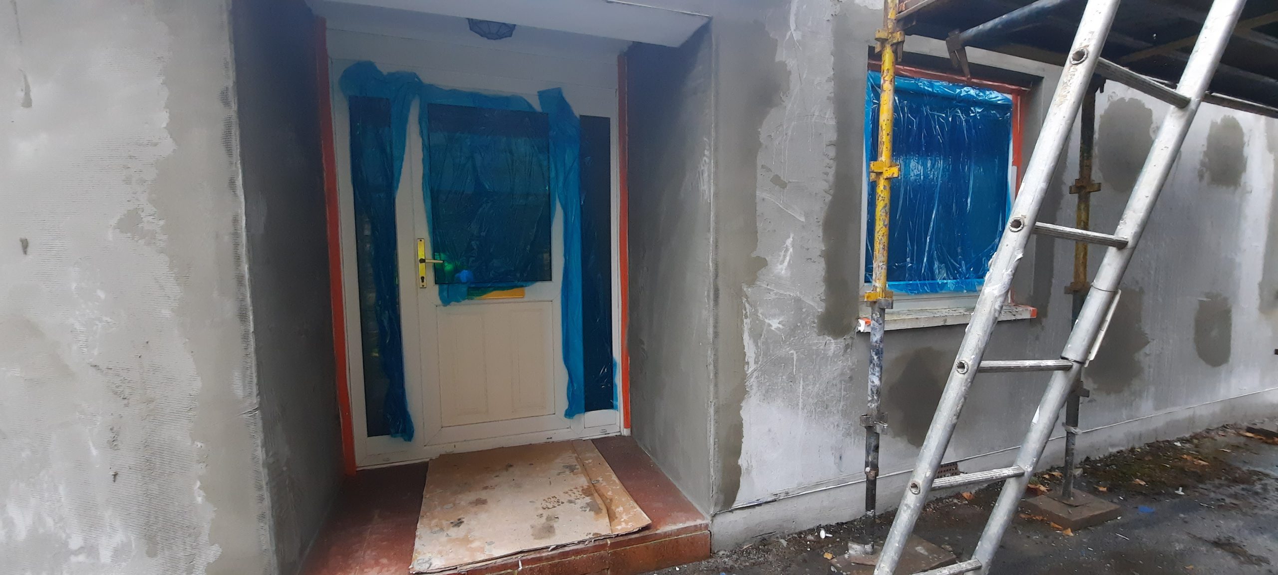 solid wall insulation Edinburgh during porch restoration