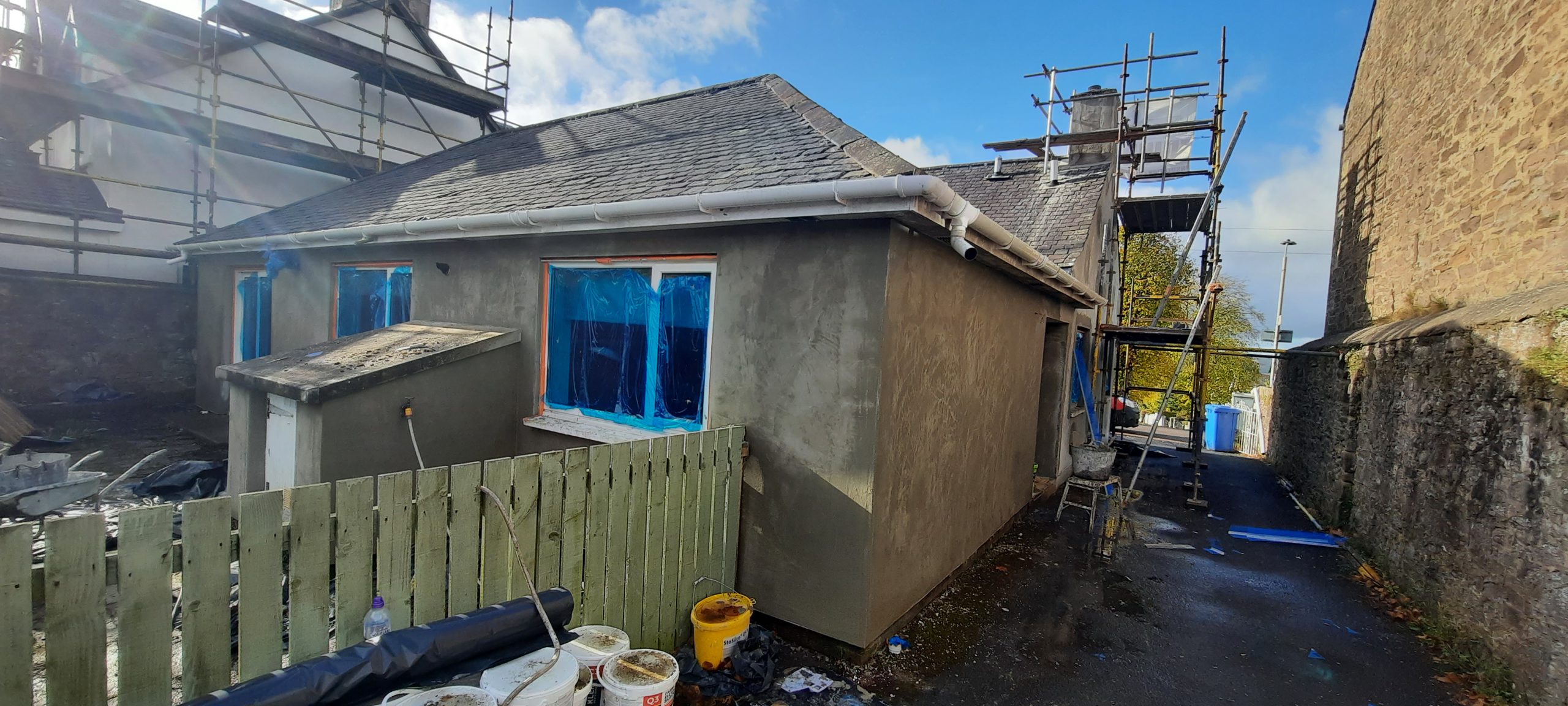 external wall insulation Edinburgh around front doorway