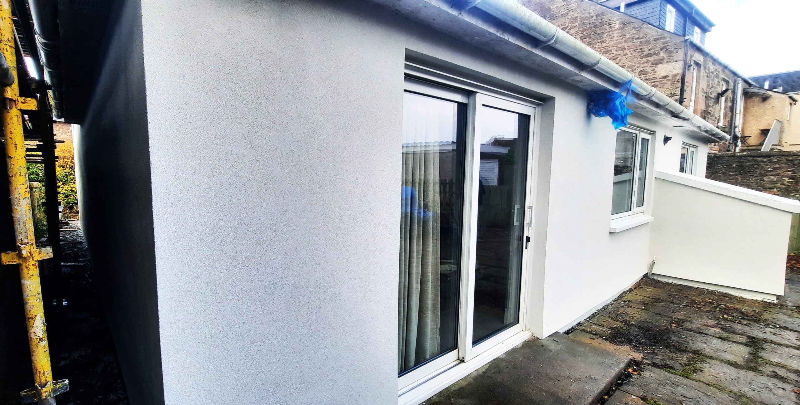 Rendering Edinburgh on sliding door exterior wall