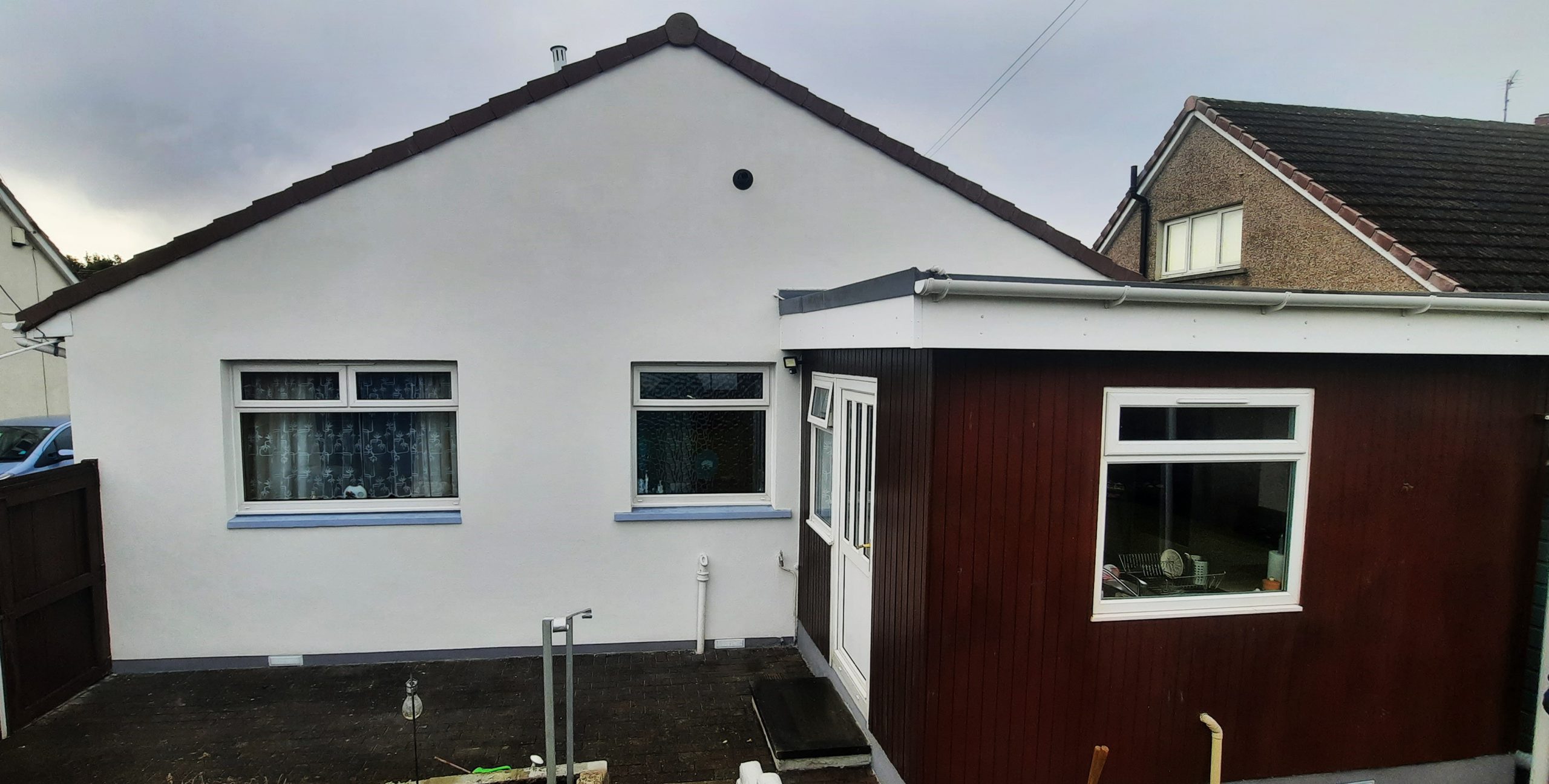 external wall insulation Edinburgh around garden patio