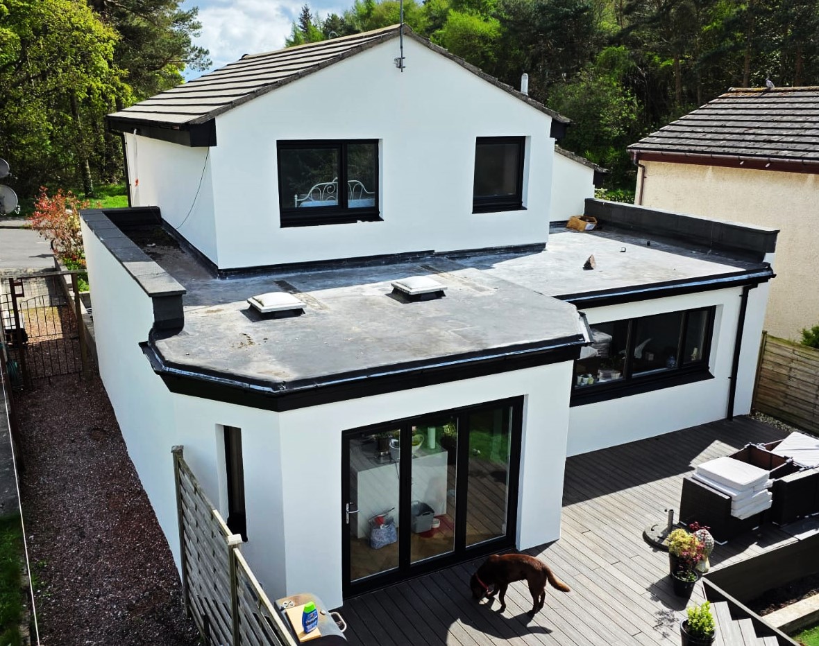 external wall insulation Edinburgh on garden-facing side