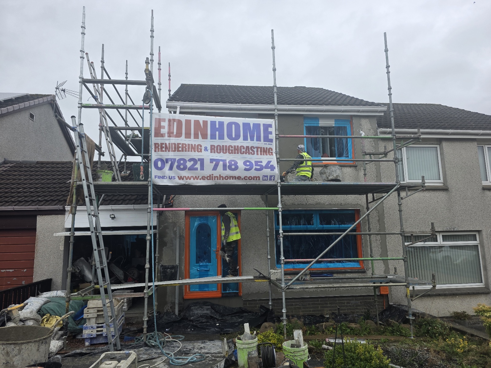 #Edinhome #Roughcasting #DryDash #PeebleDash #Uphall